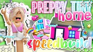 PREPPY TINY HOME SPEEDBUILD ADOPT ME!! 🪩