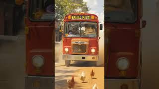 Misti the Cat Bus Driver!  | Funniest Village Ride Ever | #shorts  #cat