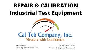 Calibrate Industrial Test Equipment