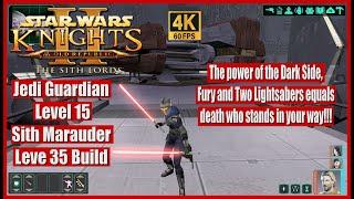 Star Wars Knights of the Old Republic 2 Jedi Guardian Sith Marauder Build