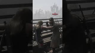 He Tried To Throw Her Off A Bridge And This Happened..  Red Dead Online #Shorts