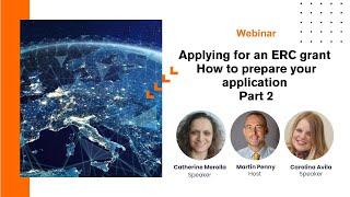 Webinar:  How to prepare a successful application for an ERC grant (Part 2)