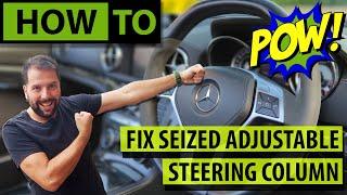 HOW TO: Unstick Mercedes Adjustable Steering Column - By HITTING IT...!