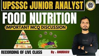 UP JUNIOR ANALYST MCQ | UPSSSC FOOD ANALYST MCQ UPSSSC.