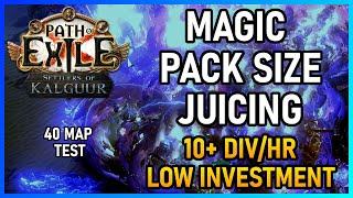 [PoE 3.25] Magic Pack Size Juicing | FUN & PROFITABLE | Low Investment | MASSIVE XP | 40 Map Test