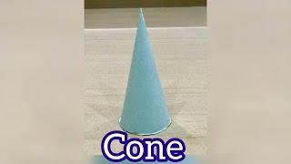 How to make Cone | Solid Shape Cone | Geometrical Shape Cone