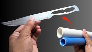 95% of people don't know this trick to make super durable knife handles from PVC pipes