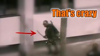 Insane guy with Samurai Sword (I couldn't stop laughing it's so ridiculous)