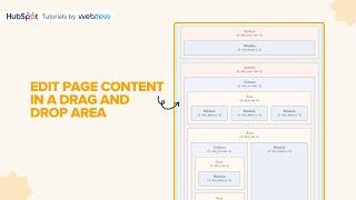 How to edit page content in a drag and drop area in HubSpot