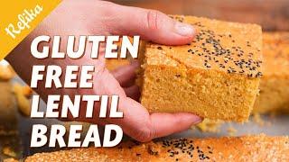 LENTIL BREAD Recipe  Gluten Free, Flourless Alternative + Savory Lentil Cake with Cheese and Herbs