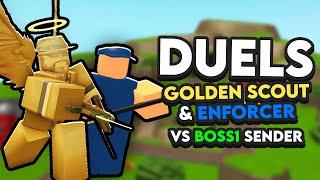 Using Golden Scout and Enforcer in 1v1 Duels - Roblox Tower Battles