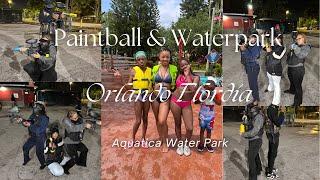 Paint ball & Water Park/ Orlando Florida/ Aquatica Water Park/ Paintball until 2 A.M. /Vacation Vlog