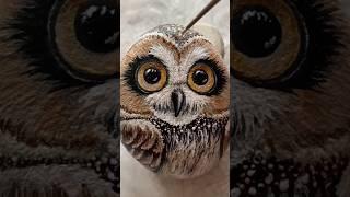 painted stone owl #shorts #painting #art