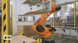 Efficient Robotic Palletizing System for Cardboard Boxes | TECHVITAS ROBOTIKA x BALTICOVO