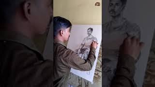 drawing from full figure | charcoal stic | by sachin nikam
