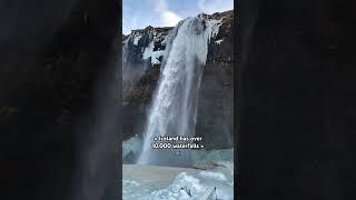 Iceland and its 10,000 waterfalls #iceland #waterfall #chutes #shorts #nature #natureshorts #winter