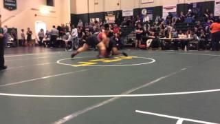 Gabe Beyer 285 wrestling against Gainesville high school 2016