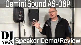 Gemini Sound AS-08P Powered DJ Speaker Review and Demo With Rockville Comparison | Disc Jockey News