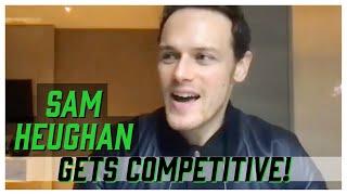 Sam Heughan Gets Competitive on Men In Kilts | TV Insider