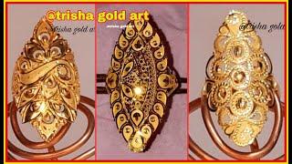 Latest Gold Ring Designs With Weight And Price || trisha gold art