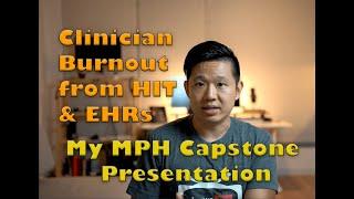 Clinician Burnout from Health Information Technology & Electronic Health Records | MPH Capstone
