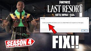 How To Fix A d3d11-compatible gpu is required to run the engine on Fortnite Chapter 4 Season 4