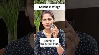 Gausha massage for slim face #yogmantra #dr.savittachavhan #gaushamassage #shorts