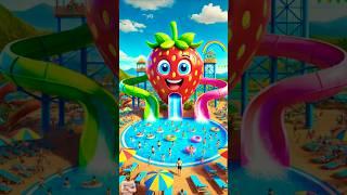 ️ Evolution of Strawberry : Big Strawberry Water Slide  Maiw Milky  #cat #cute #love #shorts