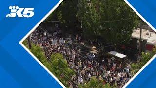 70,000 march peacefully from Cal Anderson to Seattle Center
