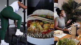 MORNING ROUTINE | GRWM + MICD UP WORKOUT | vlog