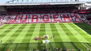 Jurgen Klopp final day mosaic with You’ll Never Walk Alone