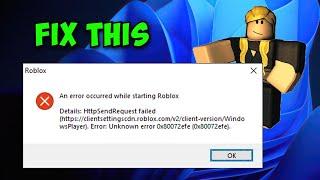 How To Fix Roblox Studio An Error Occurred While Starting Fix