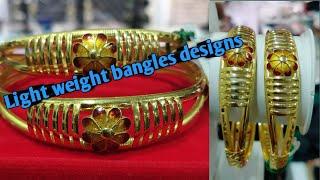 New gold  light weight Bangles designs / gold bangles designs / shri jewellery House