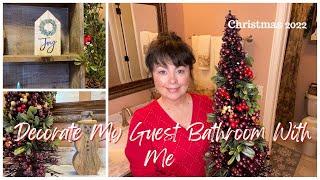 Decorate My Guest Bathroom For Christmas 2022  || Christmas 2022 || Christmas Styling Bathroom 2022