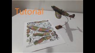 Spitfire paper model tutorial