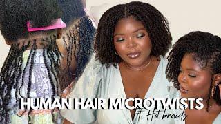 How to: MICROTWISTS WITH HUMAN HAIR EXTENSIONS ft Hot braids