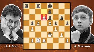 Erwin Can't Resist TWO Exchange Sacrifices - L'Ami vs. Smirnov, 2020