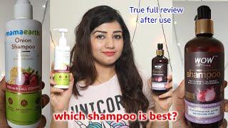 which shampoo is best? wow onion shampoo v/s mamaearth onion shampoo