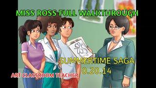 Miss Ross Full Walkthrough | Summertime Saga 0.20.14 | Art Class Teacher Complete Quest