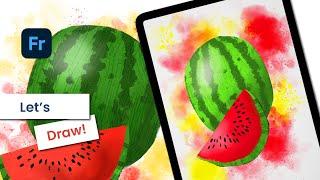 Adobe Fresco | Draw a Watermelon