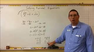 Solve Rational Equations Part 1 - Mr. Ryan