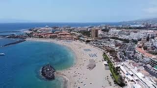 Playa de las Vistas (Tenerife) aerial view with Dji Mini 2 drone