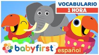 Nuevas Palabras | Vocabulario para Niños | Huevos Surpresas con Larry | 1 Hora | BabyFirst Español