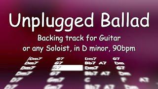 Unplugged Ballad, backing track for Guitar, Dm, 90bpm. Play along, relax and enjoy!