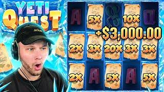 *NEW* YETI QUEST SLOT GOES CRAZY AND PAYS BIG!! (insane bonus hit!)