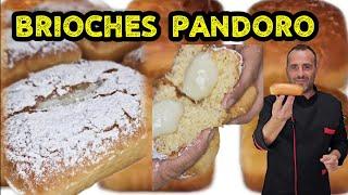 Brioches pandoro con crema al latte-incrocio tra pandoro e brioches.Corso di pasticceria in casa