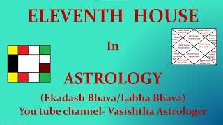 Eleventh House in Vedic Astrology. Vedic Astrology Classes - 102