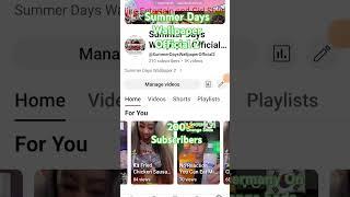 Summer Days Wallpaper Official 2 - 200 Subscribers #shorts