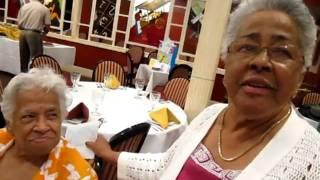 Leah Chase and Adonicia Dawson chat during Adonicia's birthday party