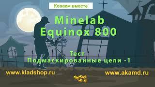 Minelab Equinox 800 Тест - подмаскированные цели 1